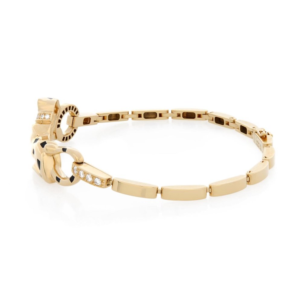 Cartier Panthere De Cartier Diamond Bracelet 18K Yellow Gold 7.5 inches - Picture 7 of 7